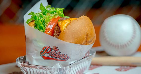 The Pitchers Burger and Baseball